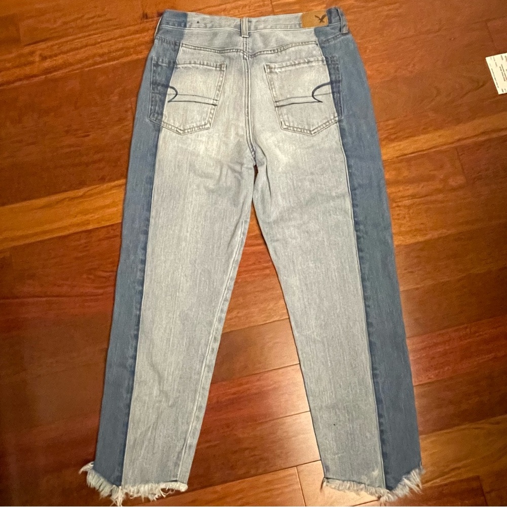 American Eagle Outfitters Two-Tone Ankle Jeans - Picture 2 of 9